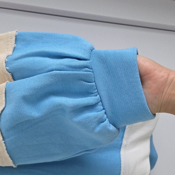 NWT Pilcro By Anthropologie Multicolor Patchwork Hoodie Sweater, Size M - Picture 7 of 10